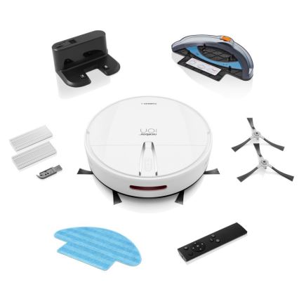 Niceboy ION Charles i4 - Viedais robota putekļu sūcējs 2in1 4400 mAh Wi-Fi balta + tālvadības pults