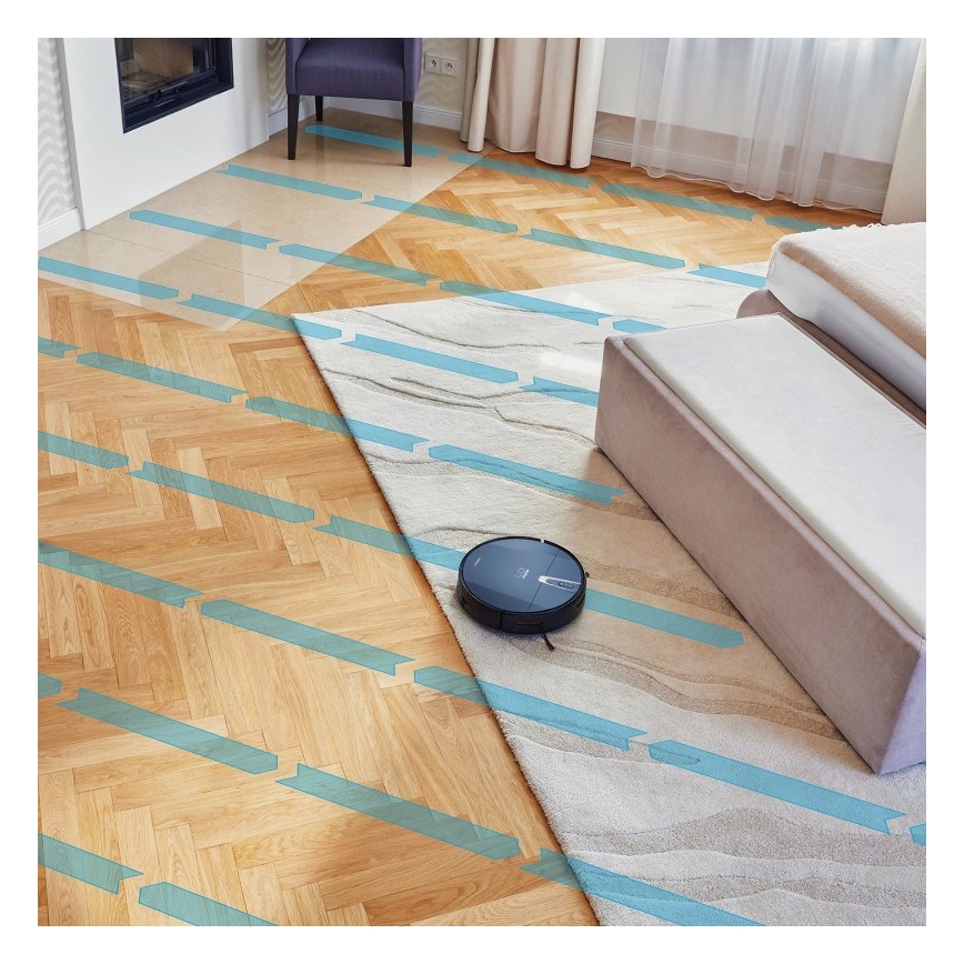 Niceboy ION Charles i4 - Viedais robota putekļu sūcējs 2in1 4400 mAh Wi-Fi melna + tālvadības pults