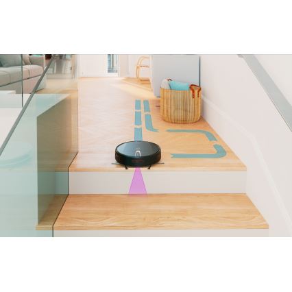 Niceboy ION Charles i4 - Viedais robota putekļu sūcējs 2in1 4400 mAh Wi-Fi melna + tālvadības pults