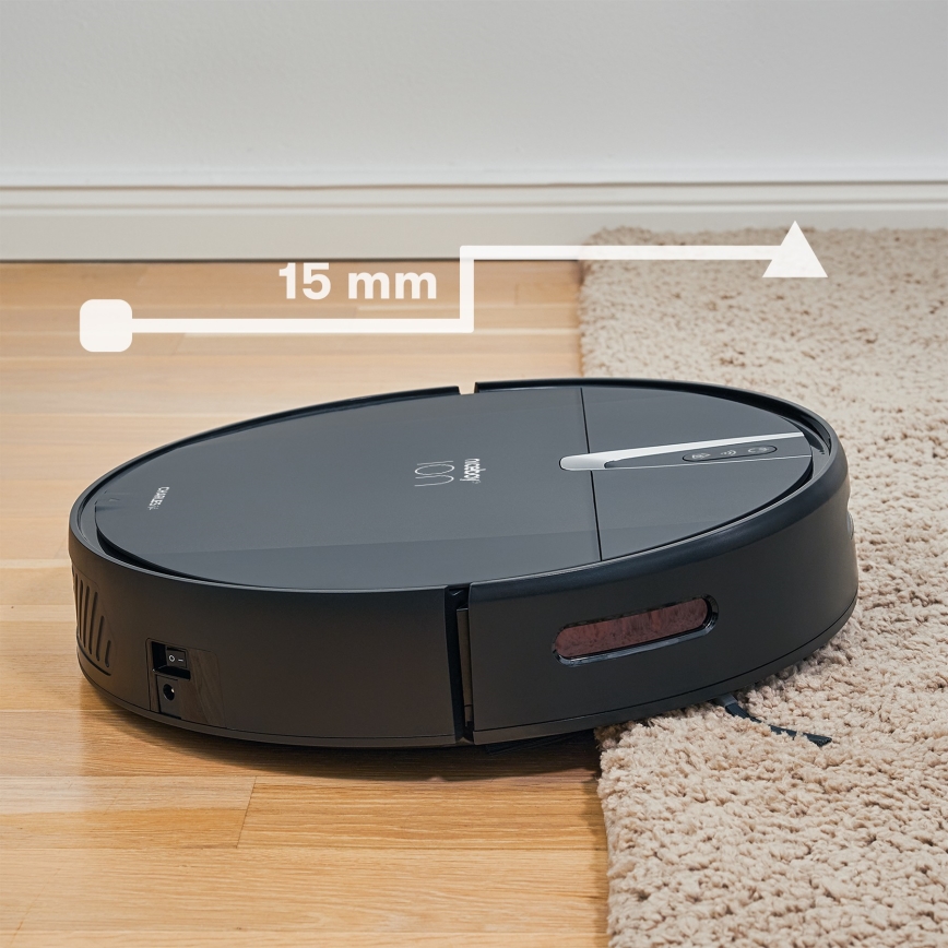 Niceboy ION Charles i4 - Viedais robota putekļu sūcējs 2in1 4400 mAh Wi-Fi melna + tālvadības pults