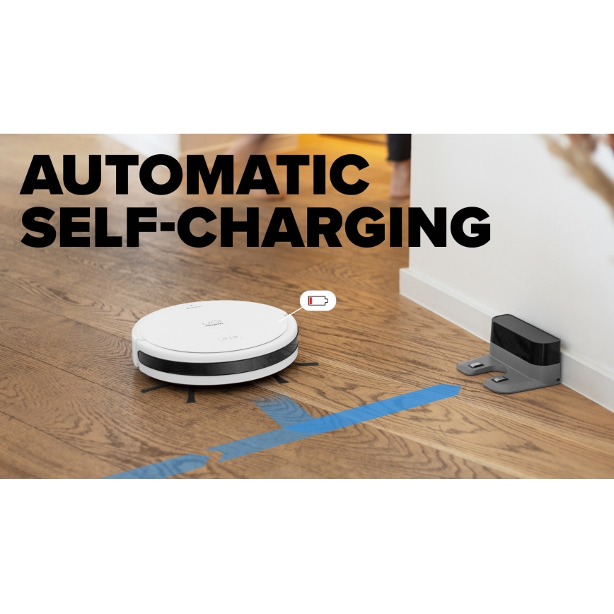 Niceboy ION Charles i6 - Viedais robota putekļu sūcējs 2in1 2600 mAh Wi-Fi balta