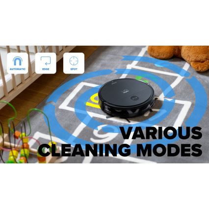 Niceboy ION Charles i6 - Viedais robota putekļu sūcējs 2in1 2600 mAh Wi-Fi melna