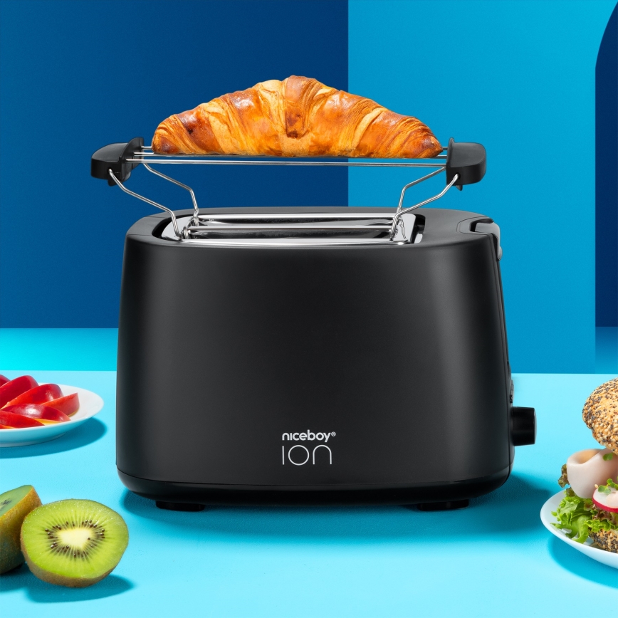 Niceboy ION Cruncher C1 - Tosteris ar divām atverēm un grauzdētavu 750W/230V melna