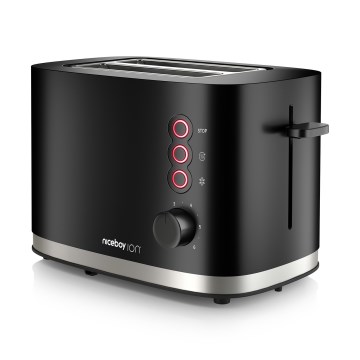 Niceboy ION Cruncher C3 - Tosteris ar divām atverēm un grauzdētavu 870W/230V melna
