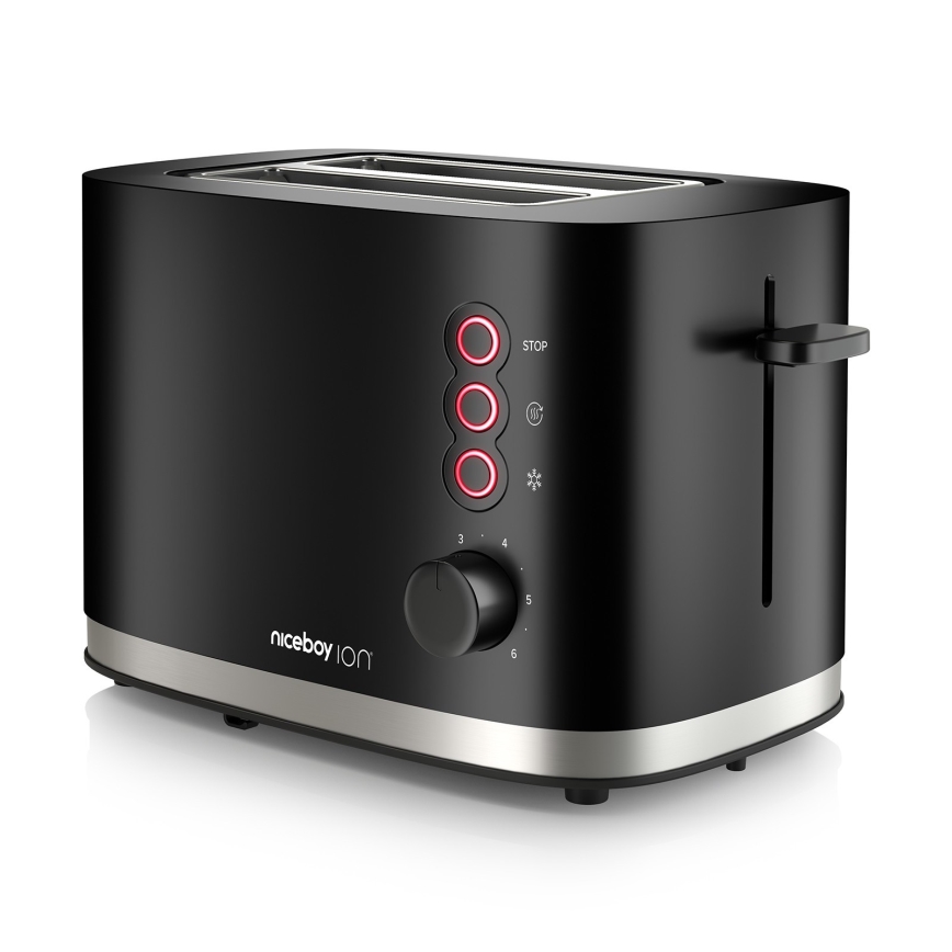 Niceboy ION Cruncher C3 - Tosteris ar divām atverēm un grauzdētavu 870W/230V melna