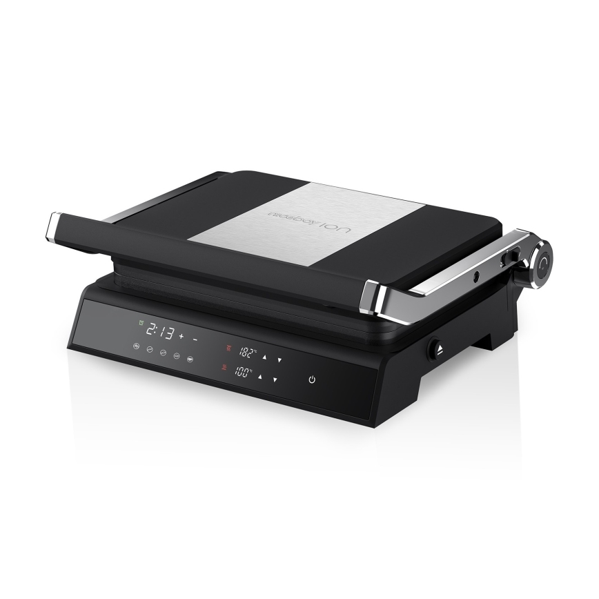 Niceboy ION Grillmaster - Kontaktgrils 2000W/230V melna/matēts hroms