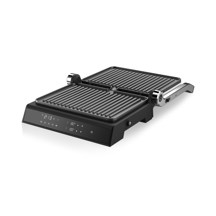 Niceboy ION Grillmaster - Kontaktgrils 2000W/230V melna/matēts hroms