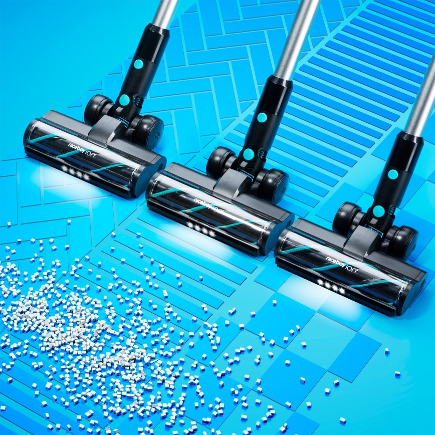 Niceboy ION Hurricane H9 - Elastīgs bezvadu putekļsūcējs 2in1 400W/2200 mAh melns