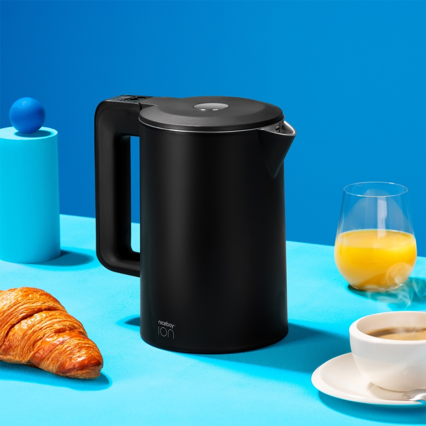 Niceboy ION SmartKettle - Viedā tējkanna ar termoregulāciju 1,7 l 2200W/230V Wi-Fi melna