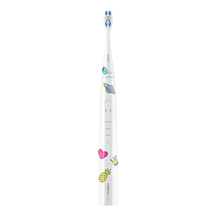 Niceboy ION Sonic Kids - Bērnu ultraskaņas zobu birste 500 mAh IPX7 balta