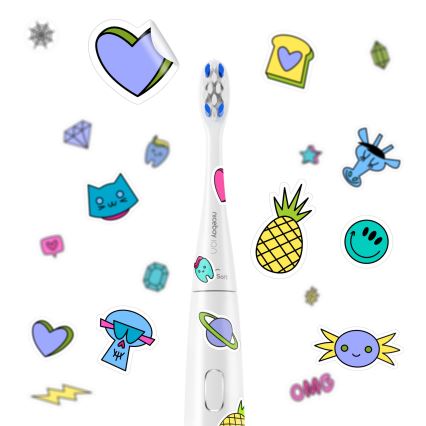 Niceboy ION Sonic Kids - Bērnu ultraskaņas zobu birste 500 mAh IPX7 balta