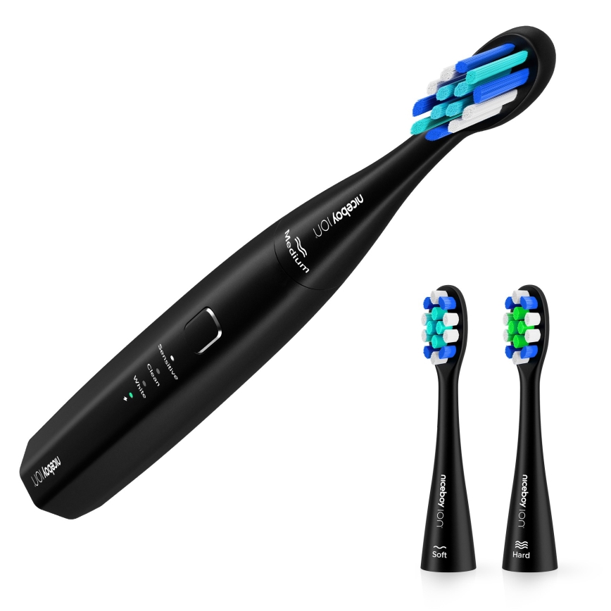 Niceboy ION Sonic Lite - Ultraskaņas zobu birste 500 mAh IPX7 melna