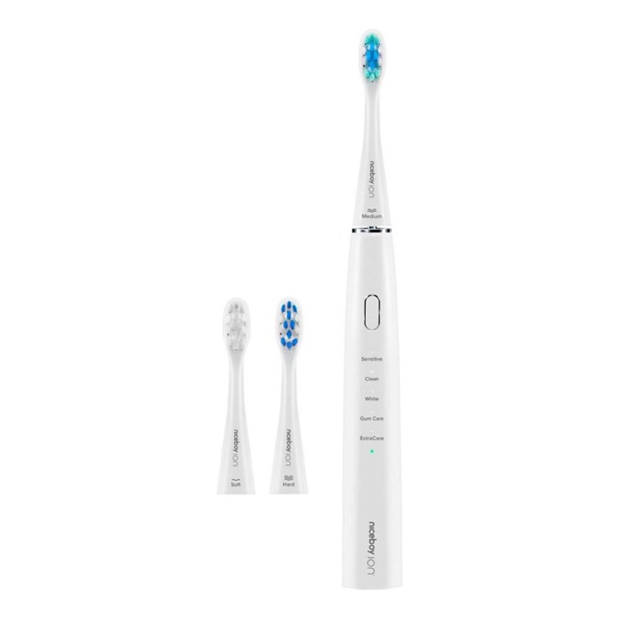 Niceboy ION Sonic - Ultraskaņas zobu birste 800 mAh IPX7 balta