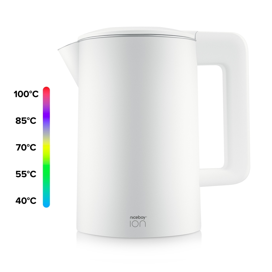 Niceboy ION ThermoKettle TK5 - Tējkanna ar termoregulāciju 1,7 l 2200W/230V balta