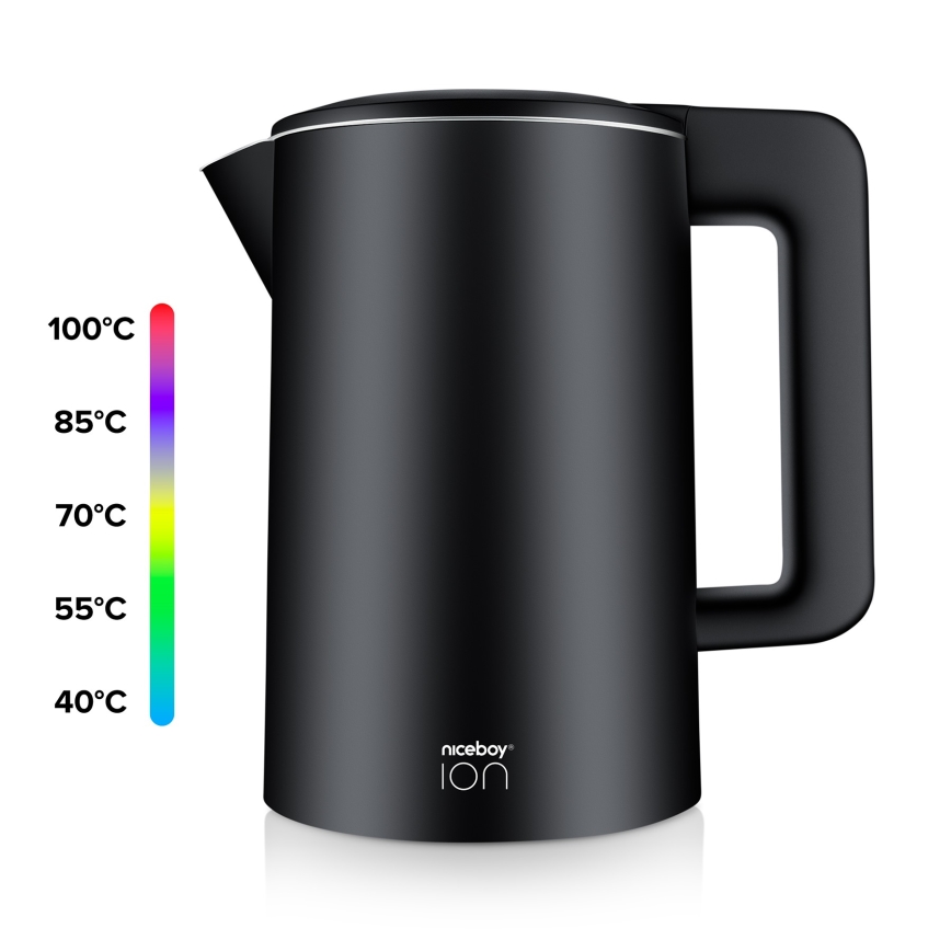 Niceboy ION ThermoKettle TK5 - Tējkanna ar termoregulāciju 1,7 l 2200W/230V melna