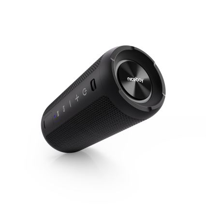 Niceboy Orion - LED Bezvadu skaļrunis ar mikrofonu 24W/2200 mAh IPX7 melna