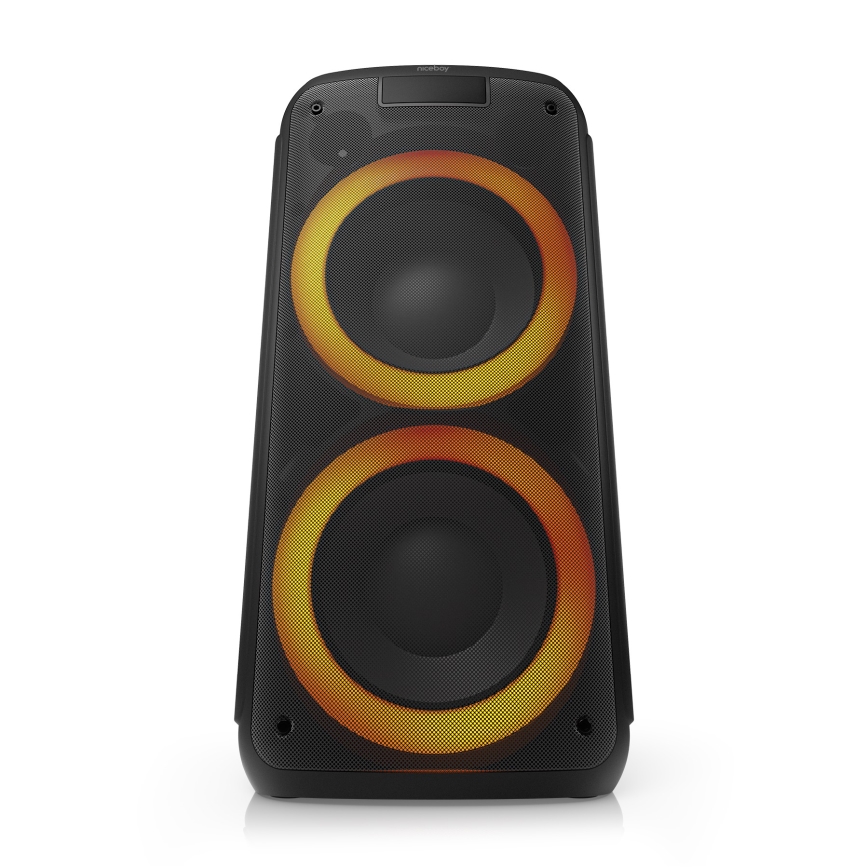Niceboy PARTY Boss 2 - LED Bezvadu skaļrunis ar mikrofonu un lādētājakumulators funkcija 200W/4500 mAh + tālvadības pults