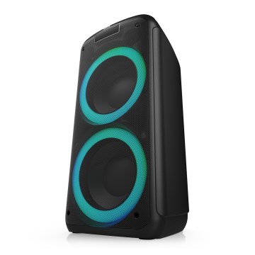 Niceboy PARTY Boss 2 - LED Bezvadu skaļrunis ar mikrofonu un lādētājakumulators funkcija 200W/4500 mAh + tālvadības pults