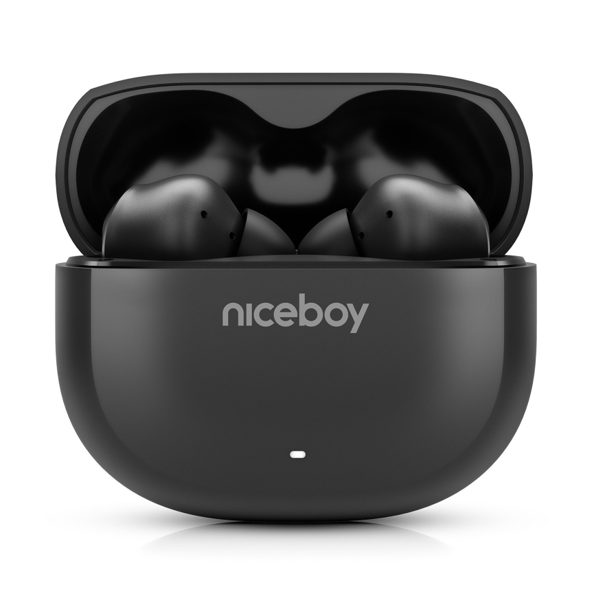 Niceboy Pins 4 - Bezvadu austiņas ar ANC 400 mAh + 2x 50 mAh IPX4 melna