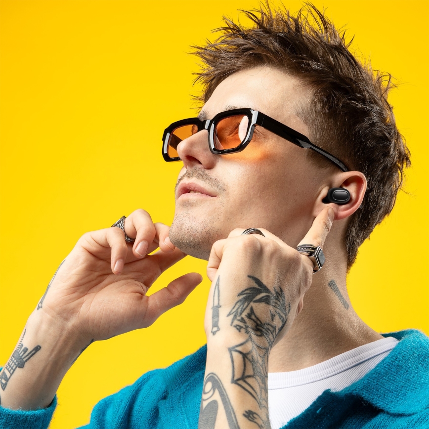 Niceboy Podsie 4 - Bezvadu austiņas IP54 melna