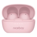 Niceboy Podsie 4 POP - Bezvadu austiņas 400 mAh + 2x 40 mAh IPX4 rozā