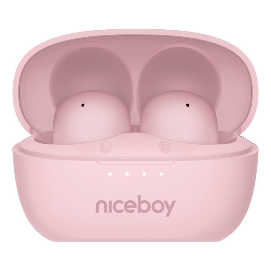 Niceboy Podsie 4 POP - Bezvadu austiņas 400 mAh + 2x 40 mAh IPX4 rozā