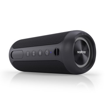 Niceboy Polaris - LED Bezvadu skaļrunis ar mikrofonu 30W/4000 mAh IPX7 melna