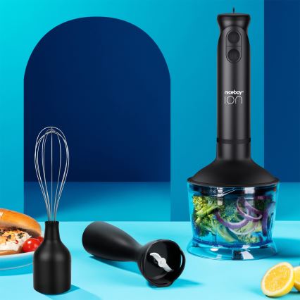 Niceboy Twister T1 Set - rokas blenderis ar piederumiem, 500 W/230 V, melns