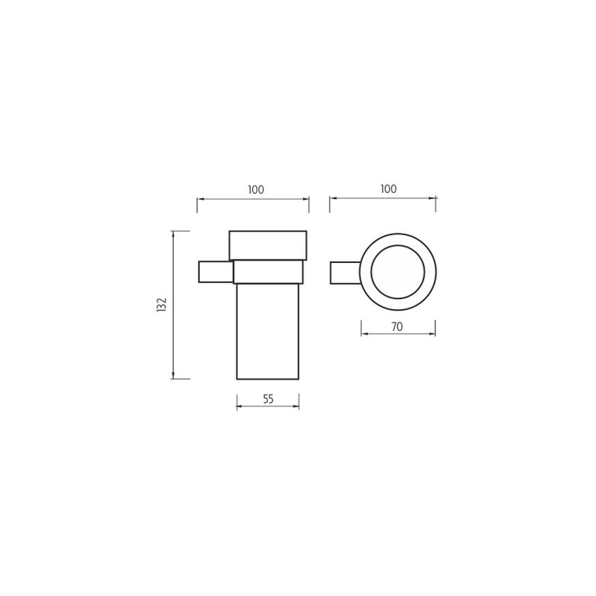 NIMCO BR 11058W-26 - Pie sienas stiprināms zobu birstes turētājs BORMO matēts stikls/spīdīgi hromēts