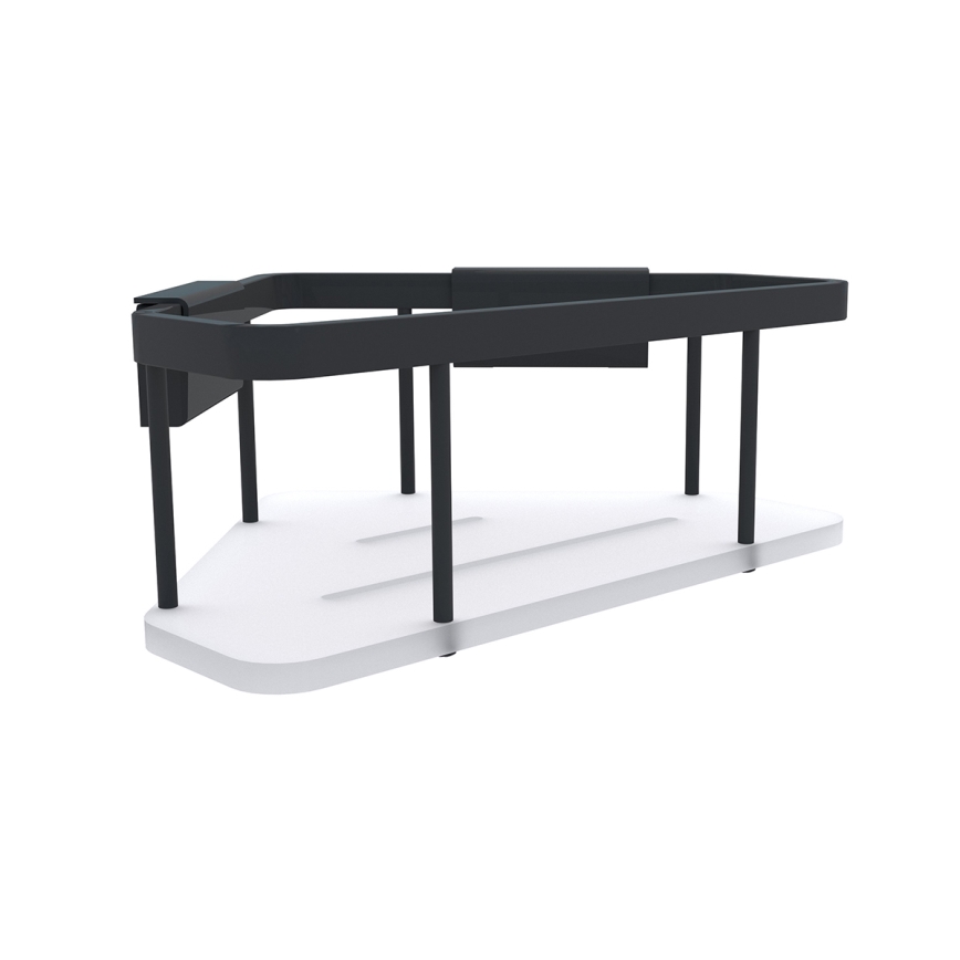 NIMCO Ki-14003-B-90 - Dušas sienas plaukts KIBO matēts melna/balta
