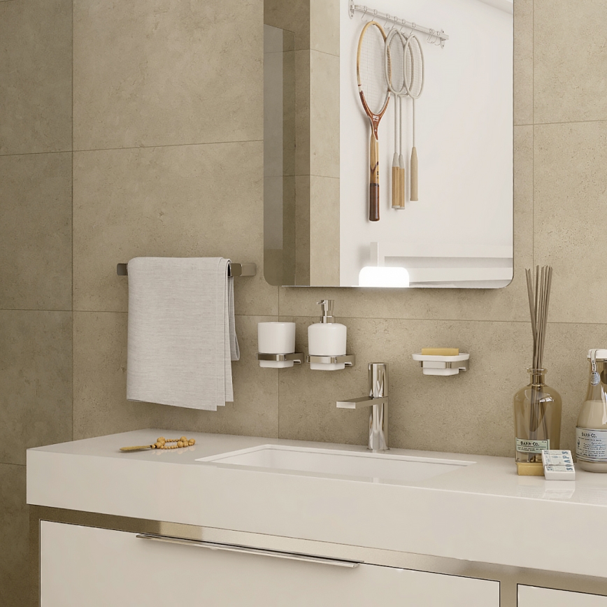 NIMCO MA 29046-26 - Sienas dvieļu turētājs MAYA 46 cm spīdīgi hromēts