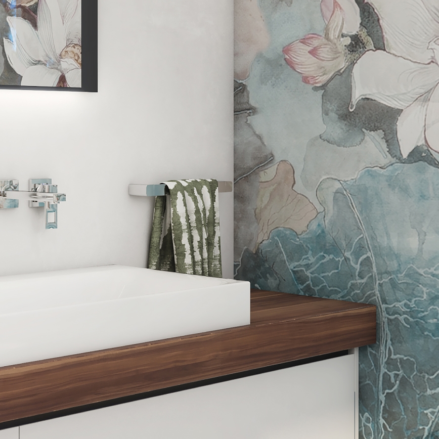 NIMCO MA 29046-26 - Sienas dvieļu turētājs MAYA 46 cm spīdīgi hromēts