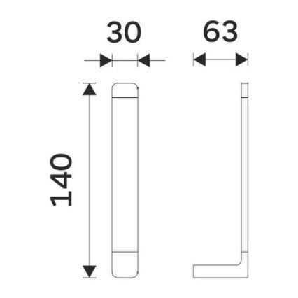 NIMCO MA 29055R-26 - Tualetes papīra turētājs MAYA spīdīgi hromēts