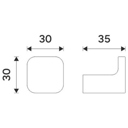 NIMCO MAC 29054-90 - Sienas āķis MAYA matēts melna