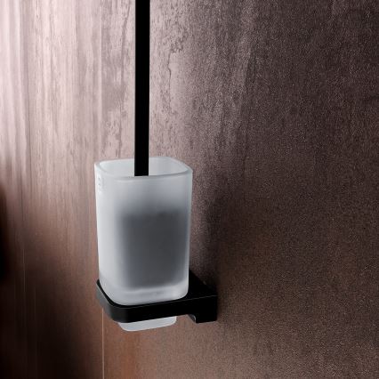 NIMCO MAC 29094CN-90 - Pie sienas stiprināma tualetes birste MAYA matēts stikls/matēts melna