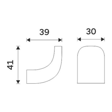 NIMCO NK 30054-26 - Sienas āķis NIKAU spīdīgi hromēts