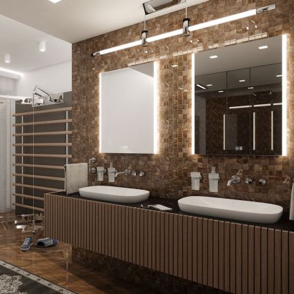 NIMCO ZP 11002VX - LED vannas istabas spogulis ar aizmugurējo apgaismojumu un regulējamu spilgtumu LED/24W/230V 3000-6500K 80x60 cm IP44