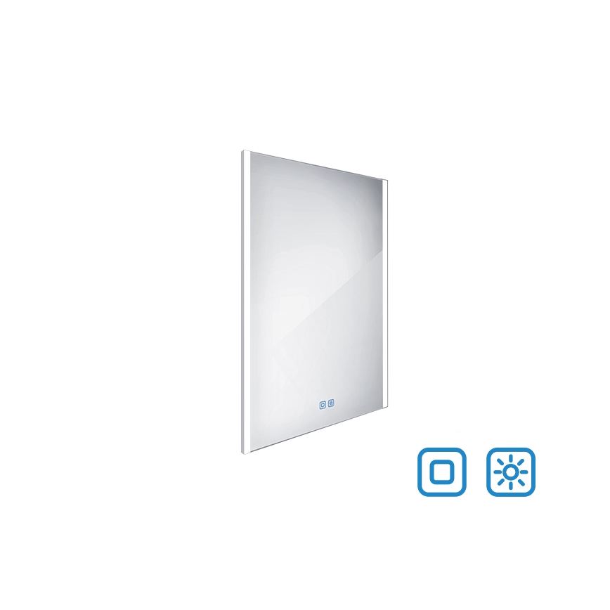 NIMCO ZP 11002VX - LED Aptumšojams vannas istabas spogulis ar fona apgaismojumu LED/24W/230V 3000-6500K 80x60 cm IP44