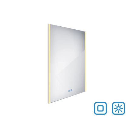 NIMCO ZP 11002VX - LED Aptumšojams vannas istabas spogulis ar fona apgaismojumu LED/24W/230V 3000-6500K 80x60 cm IP44