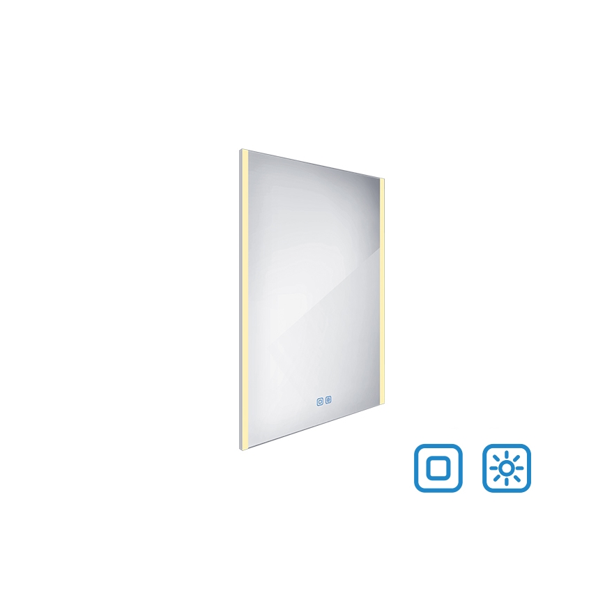 NIMCO ZP 11002VX - LED Aptumšojams vannas istabas spogulis ar fona apgaismojumu LED/24W/230V 3000-6500K 80x60 cm IP44