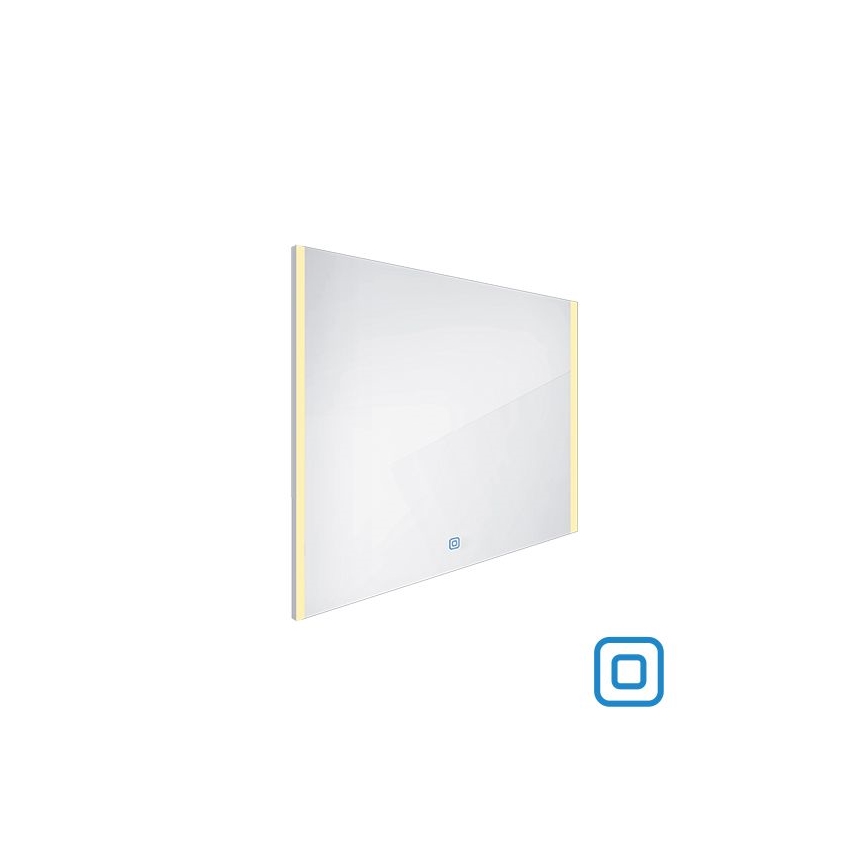 NIMCO ZP 11003V - LED Aptumšojams vannas istabas spogulis ar fona apgaismojumu LED/21W/230V 3000-6500K 70x80 cm IP44