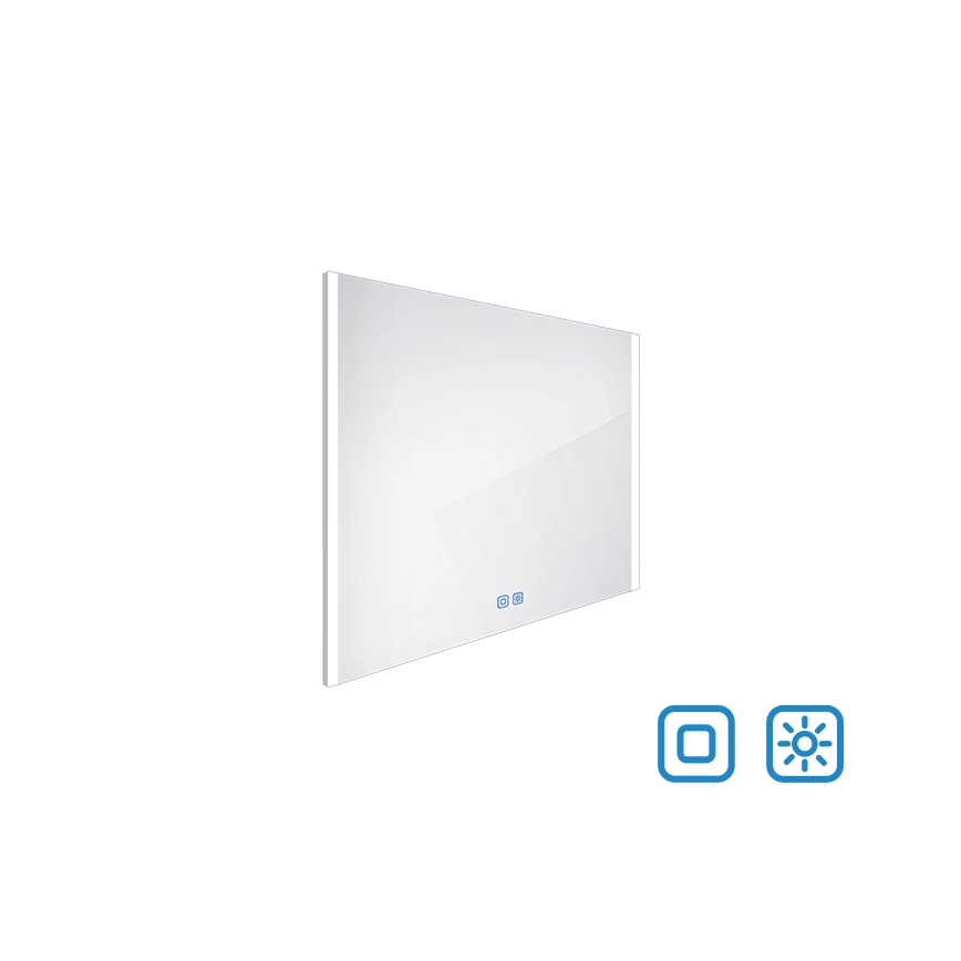 NIMCO ZP 11003VX - LED Aptumšojams vannas istabas spogulis ar fona apgaismojumu LED/21W/230V 3000-6500K 70x80 cm IP44