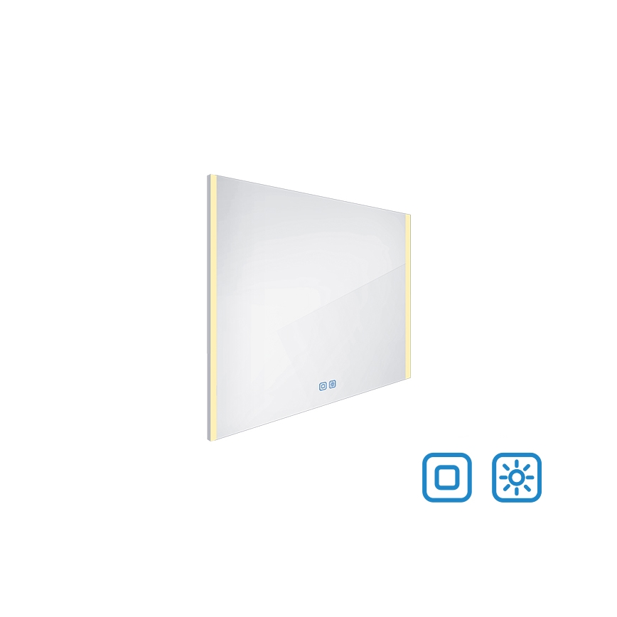 NIMCO ZP 11003VX - LED Aptumšojams vannas istabas spogulis ar fona apgaismojumu LED/21W/230V 3000-6500K 70x80 cm IP44