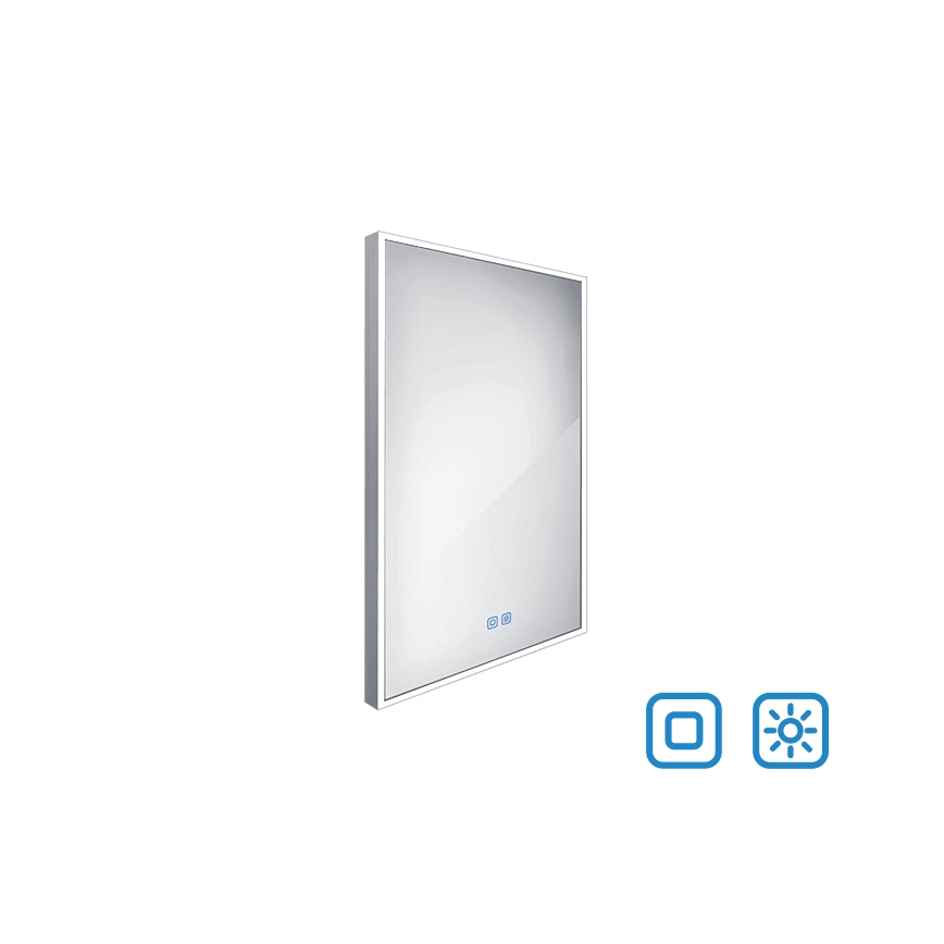 NIMCO ZP 13001VX - LED Aptumšojams vannas istabas spogulis ar fona apgaismojumu LED/35W/230V 3000-6500K 70x50 cm IP44