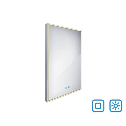 NIMCO ZP 13001VX - LED Aptumšojams vannas istabas spogulis ar fona apgaismojumu LED/35W/230V 3000-6500K 70x50 cm IP44