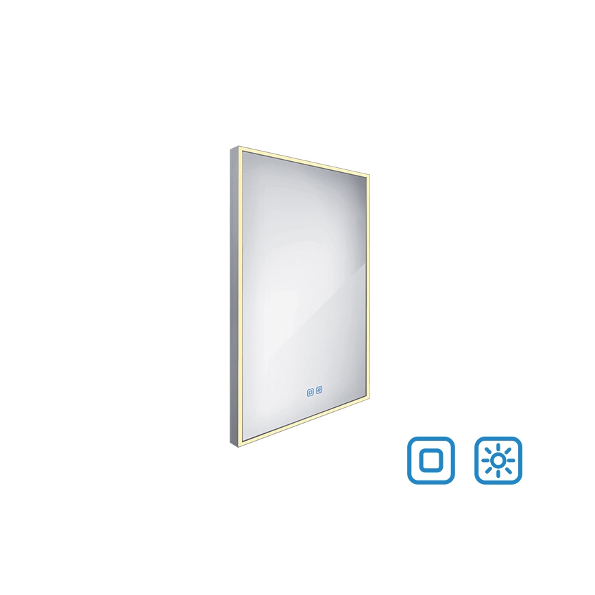 NIMCO ZP 13001VX - LED Aptumšojams vannas istabas spogulis ar fona apgaismojumu LED/35W/230V 3000-6500K 70x50 cm IP44