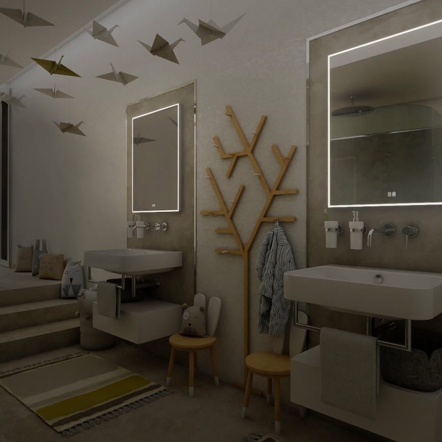 NIMCO ZP 13002VX - Regulējams LED vannas istabas spogulis ar apgaismojumu LED/41W/230V 3000-6500K 80x60 cm IP44