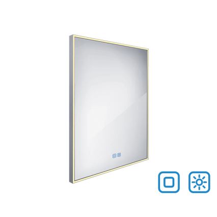 NIMCO ZP 13002VX - LED Aptumšojams vannas istabas spogulis ar fona apgaismojumu LED/41W/230V 3000-6500K 80x60 cm IP44