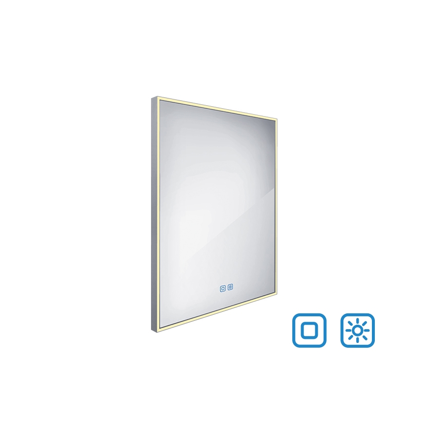 NIMCO ZP 13002VX - LED Aptumšojams vannas istabas spogulis ar fona apgaismojumu LED/41W/230V 3000-6500K 80x60 cm IP44