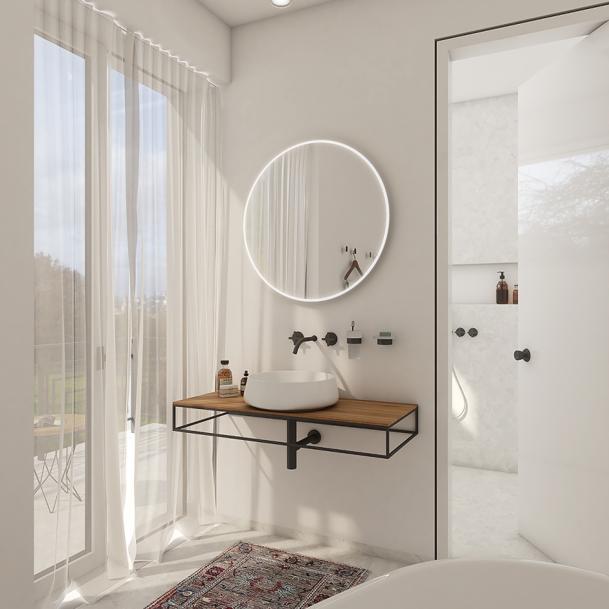 NIMCO ZP 26000R - LED vannas istabas spogulis ar aizmugurējo apgaismojumu LED/26W/230V 6500K Ø 60 cm IP44